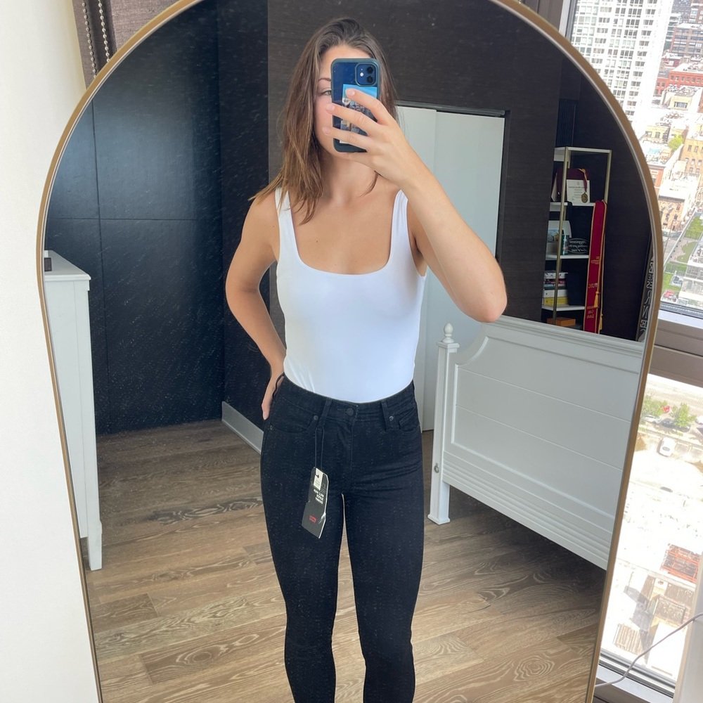 Levi’s Mile High Super Skinny Black Jeans